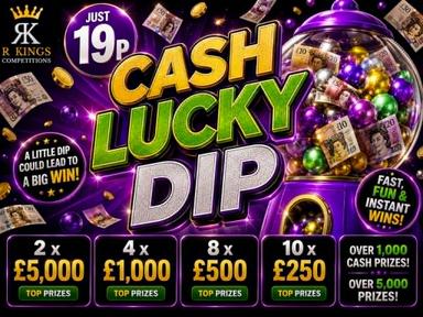 19p Instant Win Cash Lucky Dip Competition